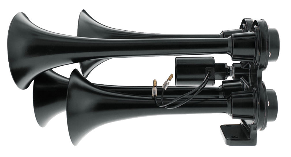 4 Trumpet Black Mini Train Horn