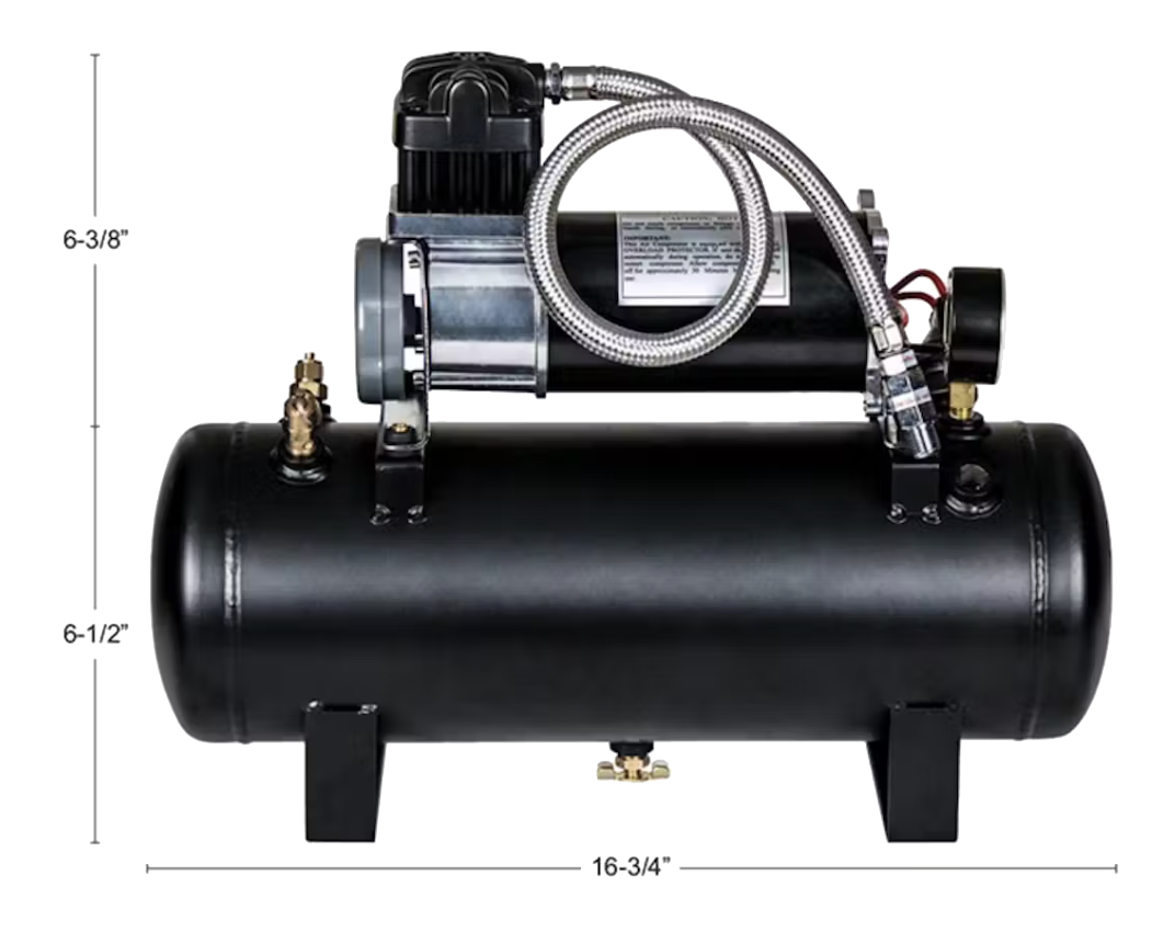 Heavy Duty Air Compressor With Tank - 2.0 CFM, 1.5 gallon