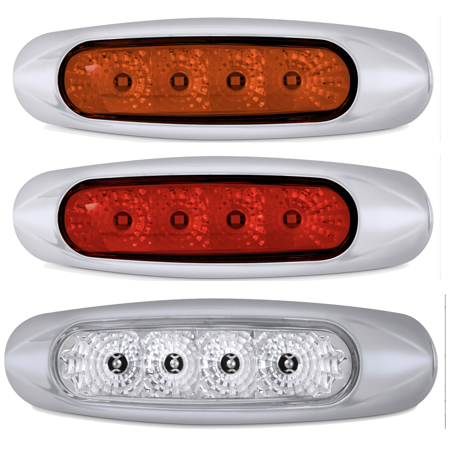 5.75 Inch Clearance Marker Spyder Lights With 4 LEDs - HD Truck Source