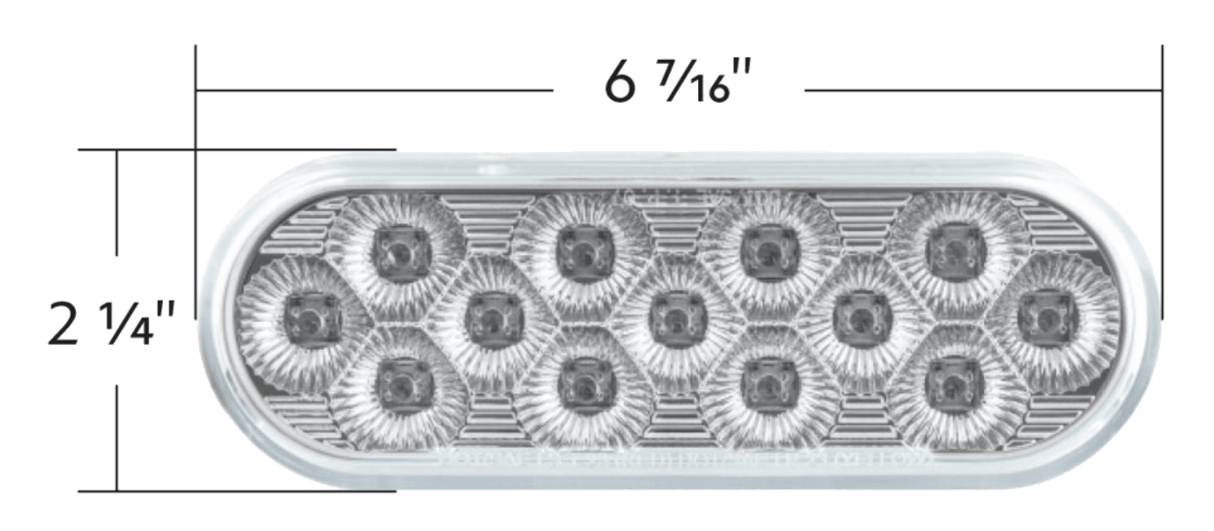 6" Oval Dual Function 13 LED Light - HD Truck Source