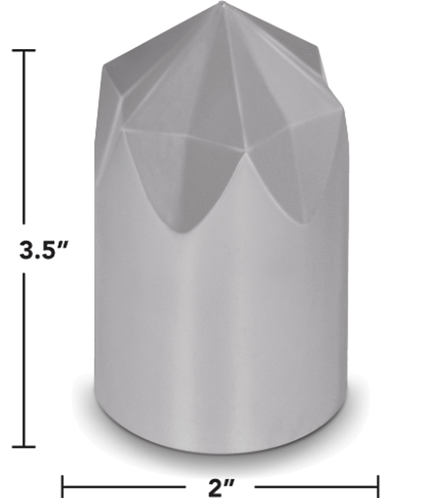 6 Point Star 33mm Push - On Chrome Lug Nut Cover - HD Truck Source