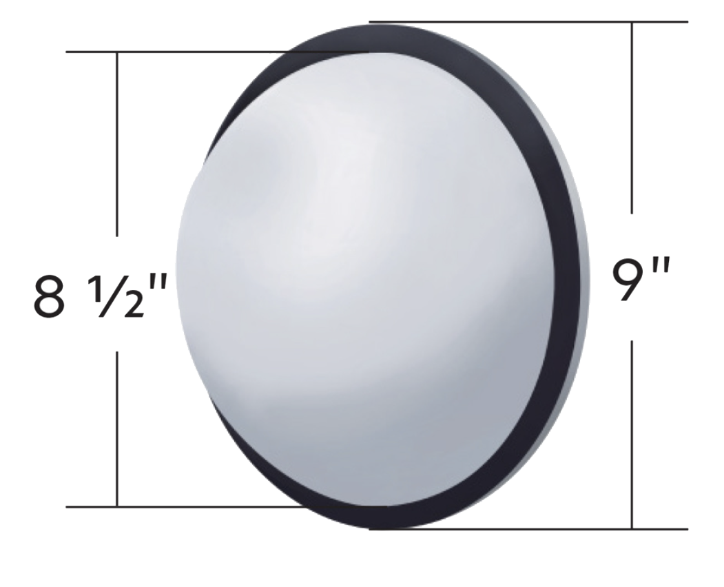Convex Mirror - 8-1/2" 430 Stainless Steel Full Dome