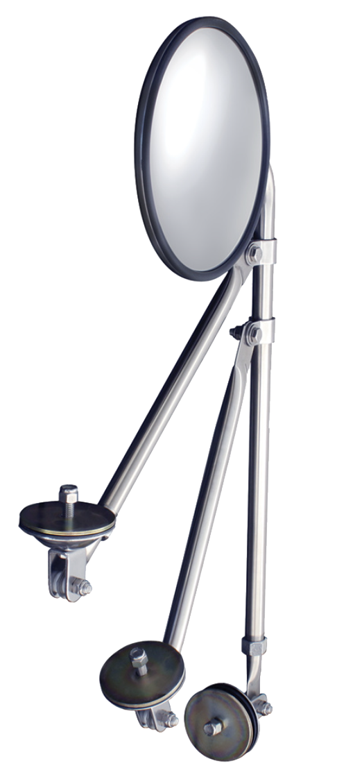Convex - 8.5 Inch Mirror With Stainless Tripod Fender Bracket