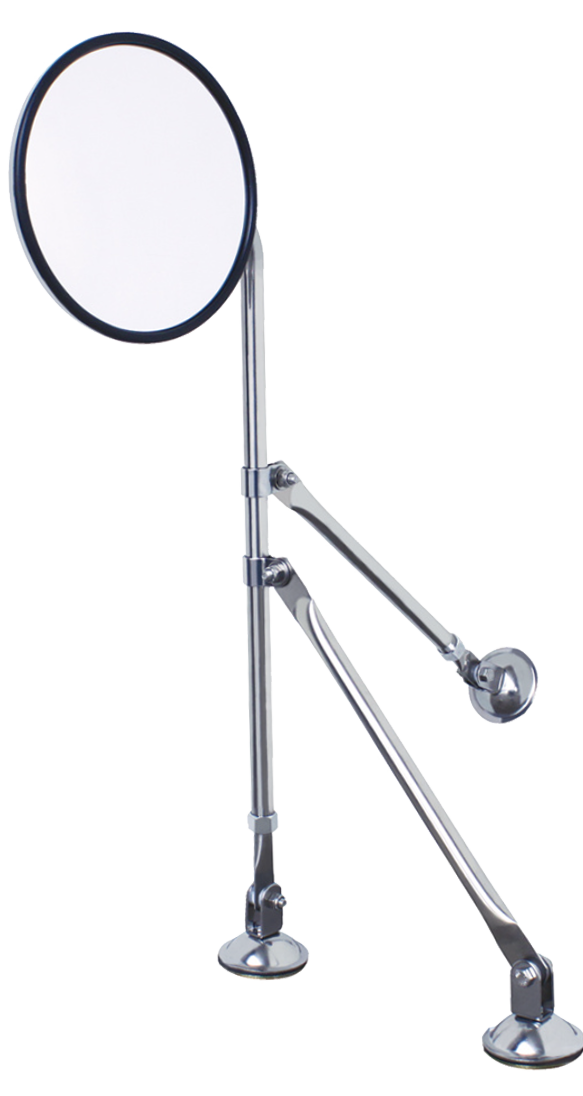 Convex - 8.5 Inch Mirror With Stainless Tripod Fender Bracket