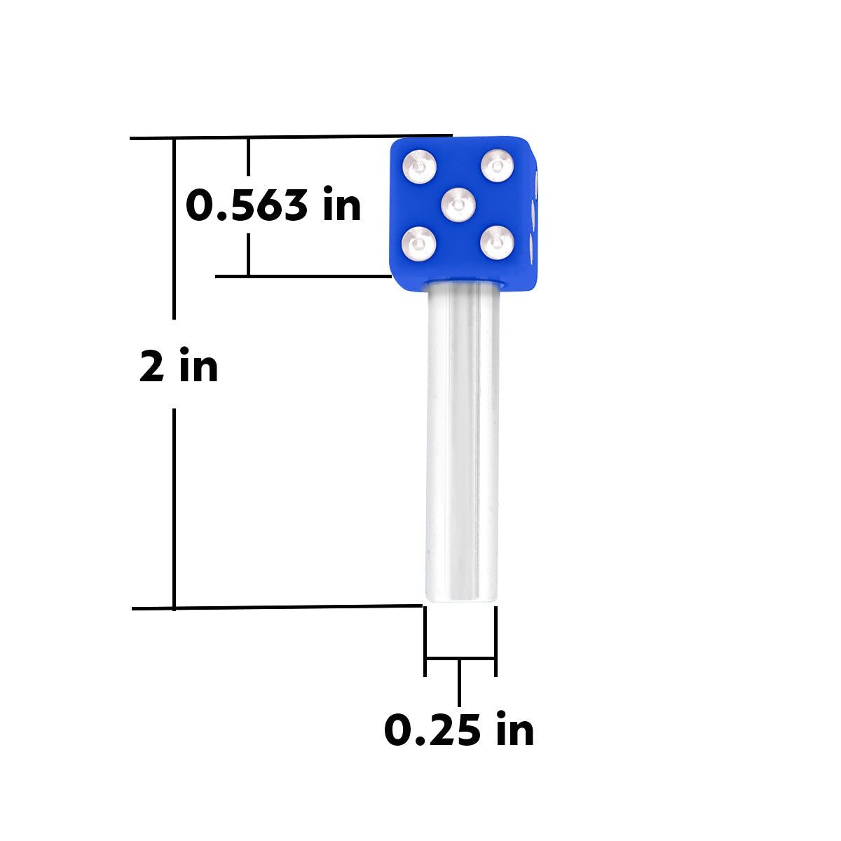 Lock Knob Chrome Color Dice Tip (2-Pack)