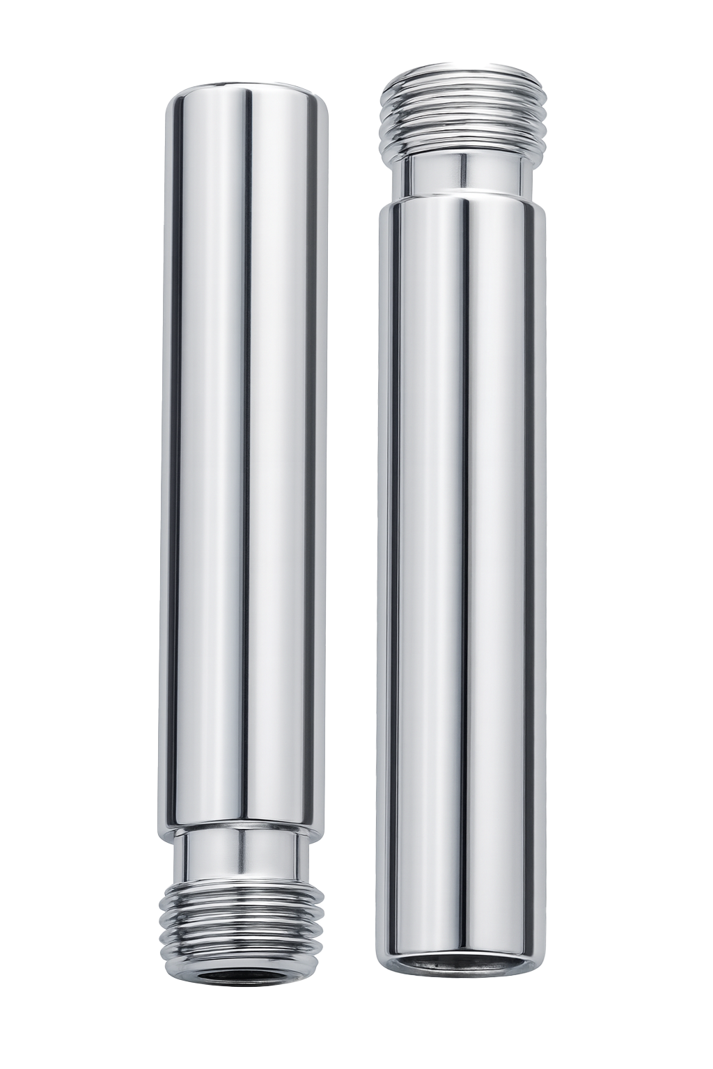 Lock Knob Chrome Metal Tube 2-Pack