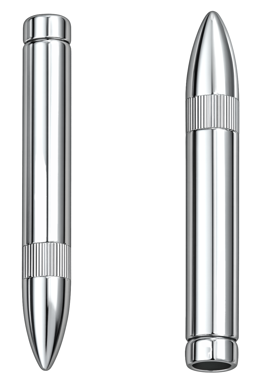 Lock Knob Chrome Metal Bullet Shape 2-Pack