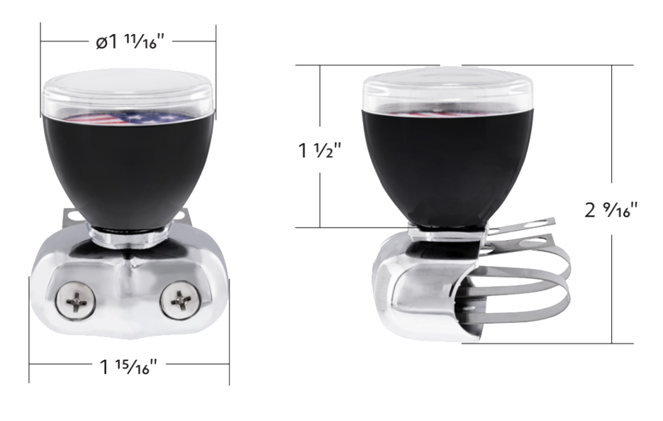 Spinner - Vintage Steering Wheel Spinner With Clear Removable Top & Additional Flag Inserts