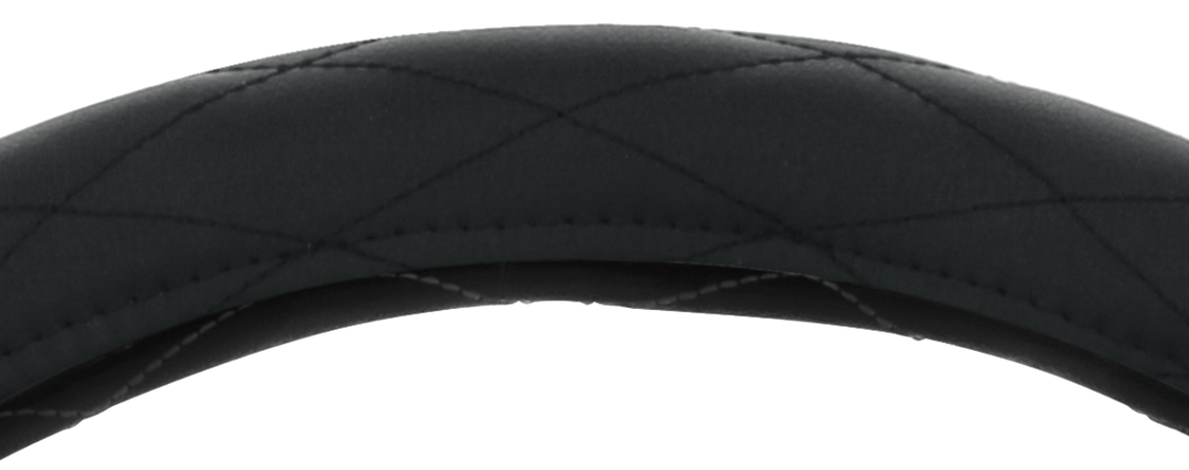 Leather 18" Crystal Stitched Steering Wheel Cover