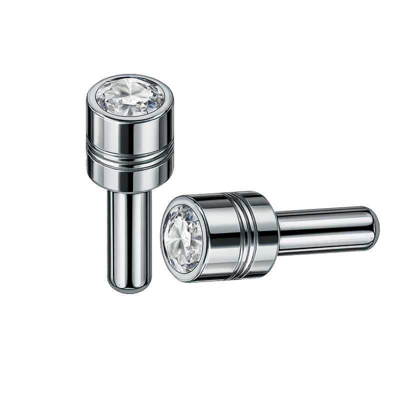Lock Knob Chrome With 9/16" Color Crystal Tip (2-Pack)