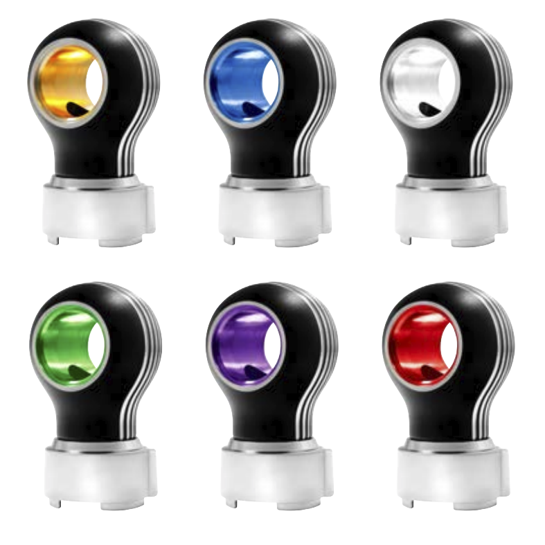 Thread-On Carolina Style Gearshift Knob With Color LED 9/10 Speed Adapter
