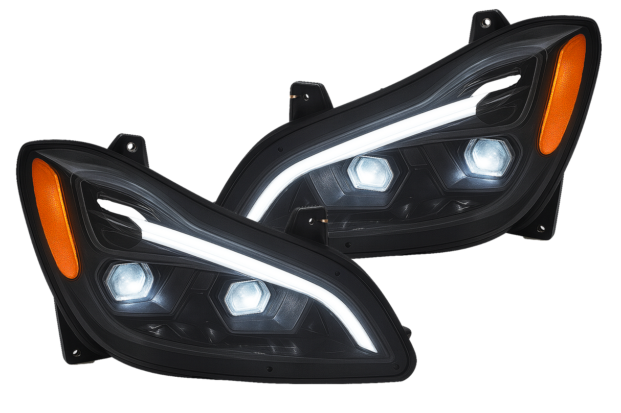 Kenworth T680 (2022 and Newer) - LED Headlight With Sequential Turn Signal