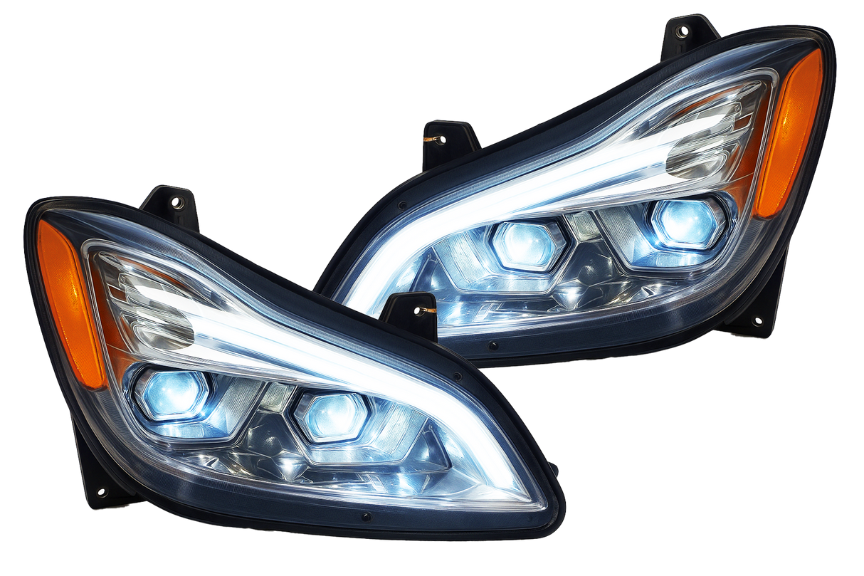 Kenworth T680 (2022 and Newer) - LED Headlight With Sequential Turn Signal