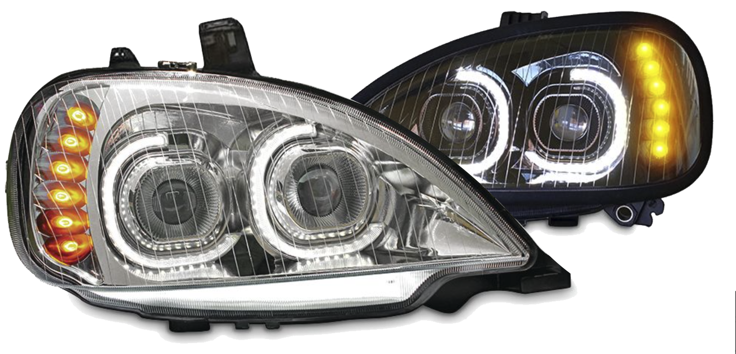 Freightliner Columbia (2001-2020) - LED Headlight Chrome or Black Inner Housing
