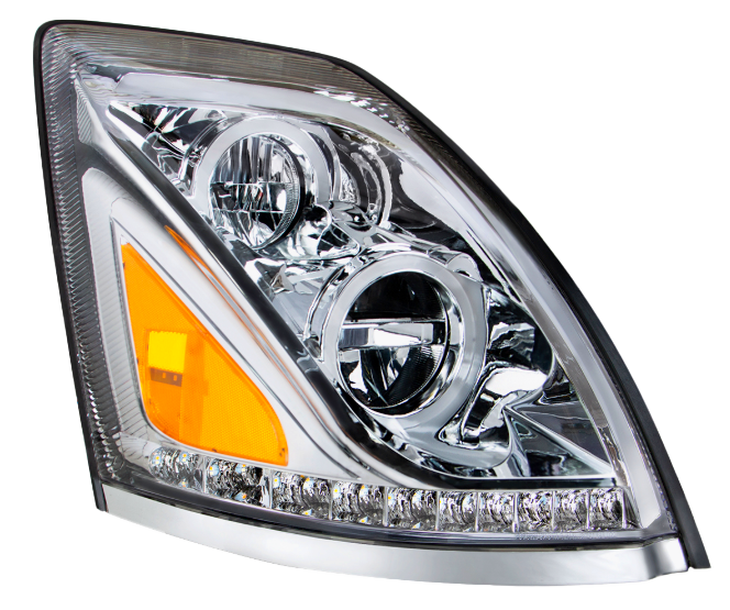 Volvo VN-VNL (2003-2017) - LED Headlight with Halo And Sequential Turn Signal