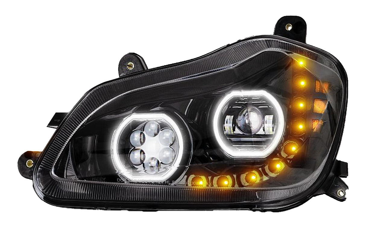 Kenworth T680 (2013-2021) - LED Headlight With Sequential Turn Signal