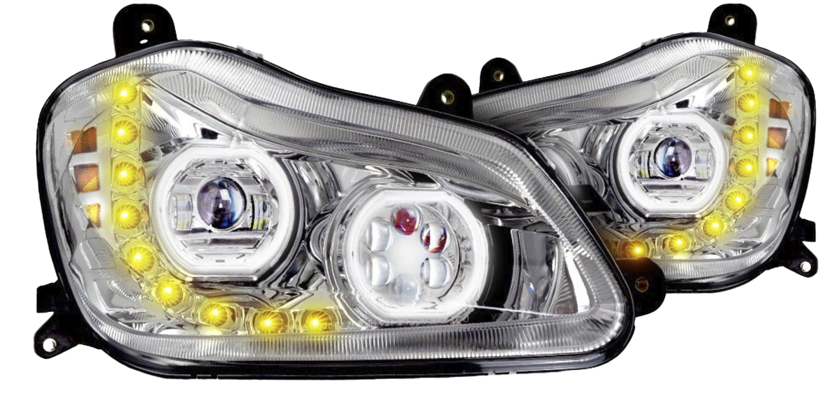 Kenworth T680 (2013-2021) - LED Headlight With Sequential Turn Signal