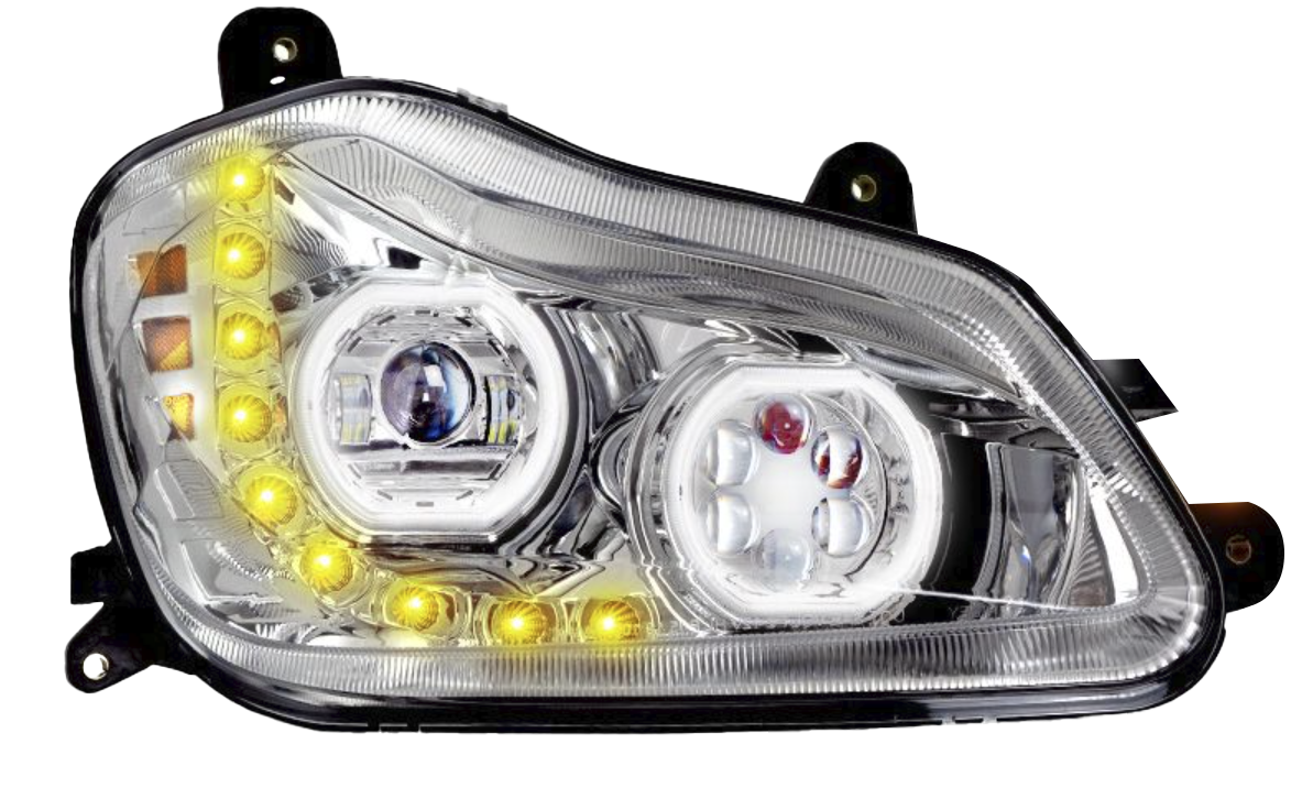Kenworth T680 (2013-2021) - LED Headlight With Sequential Turn Signal
