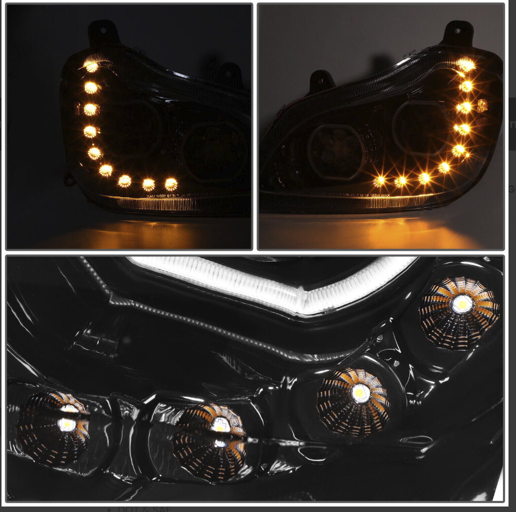 Kenworth T680 (2013-2021) - LED Headlight With Sequential Turn Signal