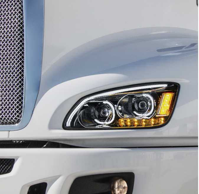 Kenworth T660 (2008-2017) - LED Headlights With Choice Chrome or Black Inner Housing