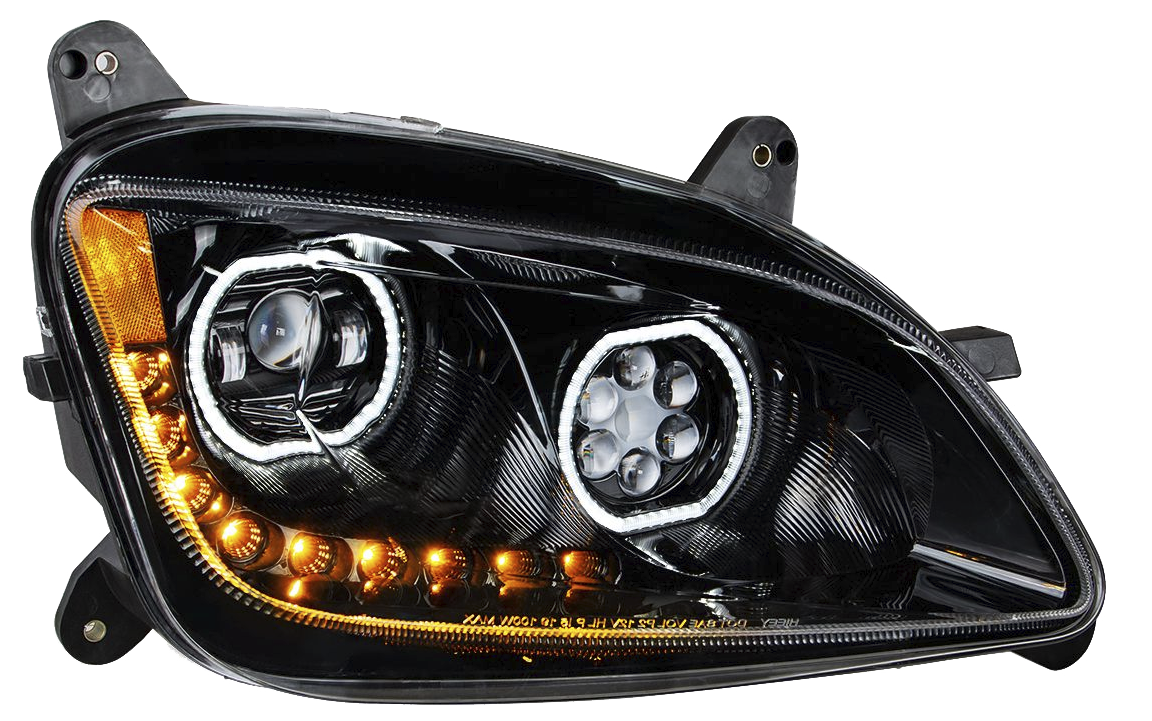 Peterbilt 587 (2010-2016) Peterbilt 579 (2012-2021) - LED Headlight With Halo and Sequential Turn Signal