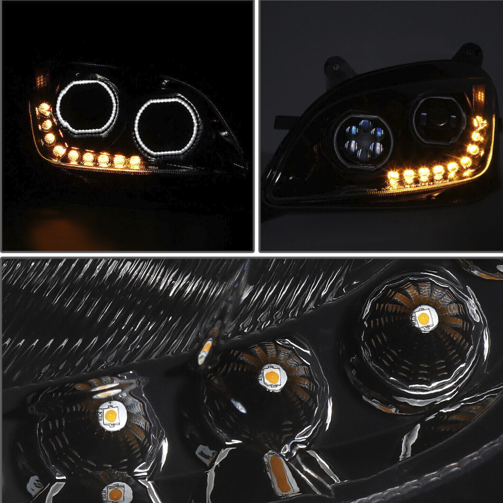 Peterbilt 587 (2010-2016) Peterbilt 579 (2012-2021) - LED Headlight With Halo and Sequential Turn Signal