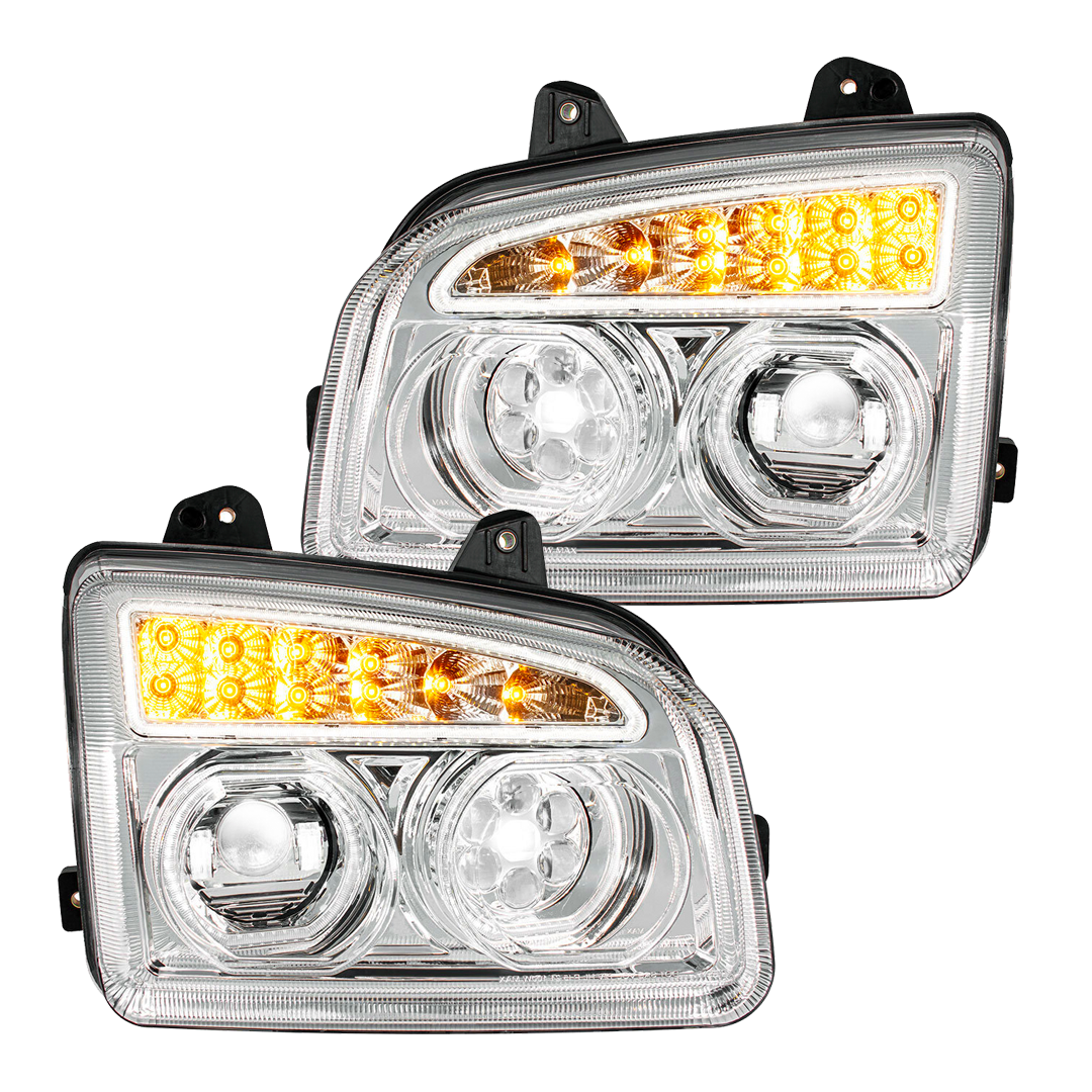Kenworth T880 (2013 and Newer) - Headlight With Sequential Turn Signal and Side