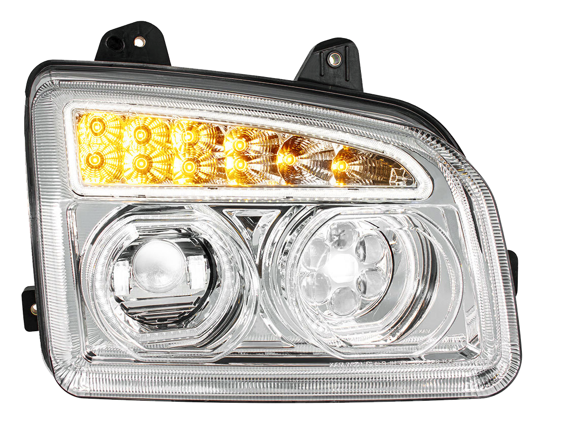 Kenworth T880 (2013 and Newer) - Headlight With Sequential Turn Signal and Side