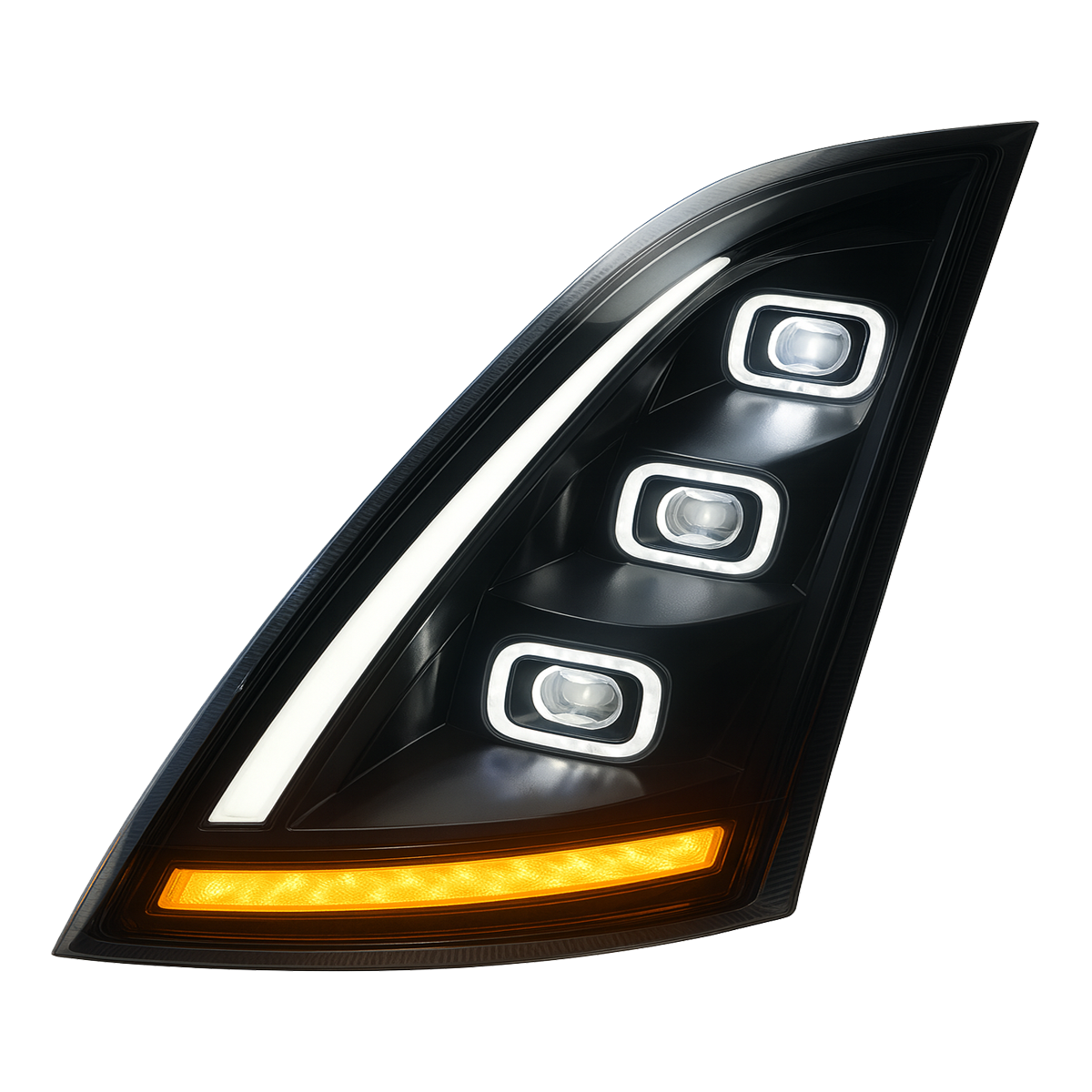 Volvo VN-VNL (2018 and Newer) - LED Headlight with Halo And Sequential Turn Signal