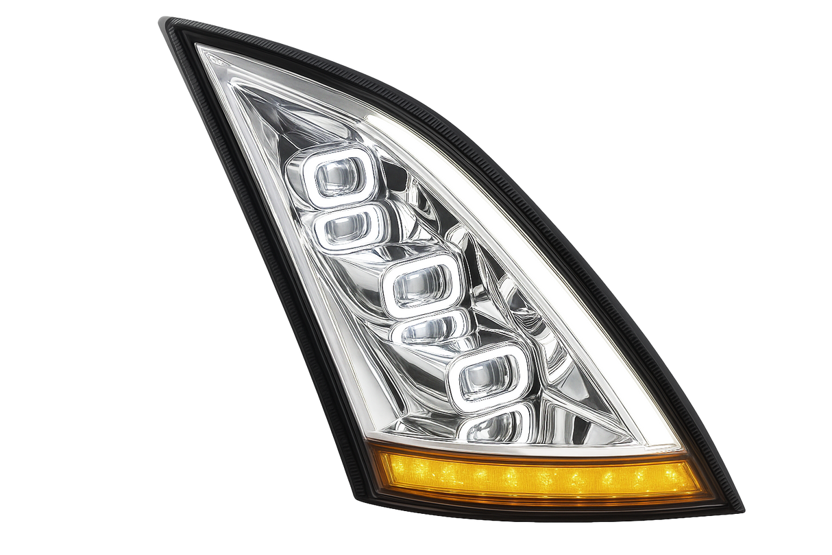 Volvo VN-VNL (2018 and Newer) - LED Headlight with Halo And Sequential Turn Signal