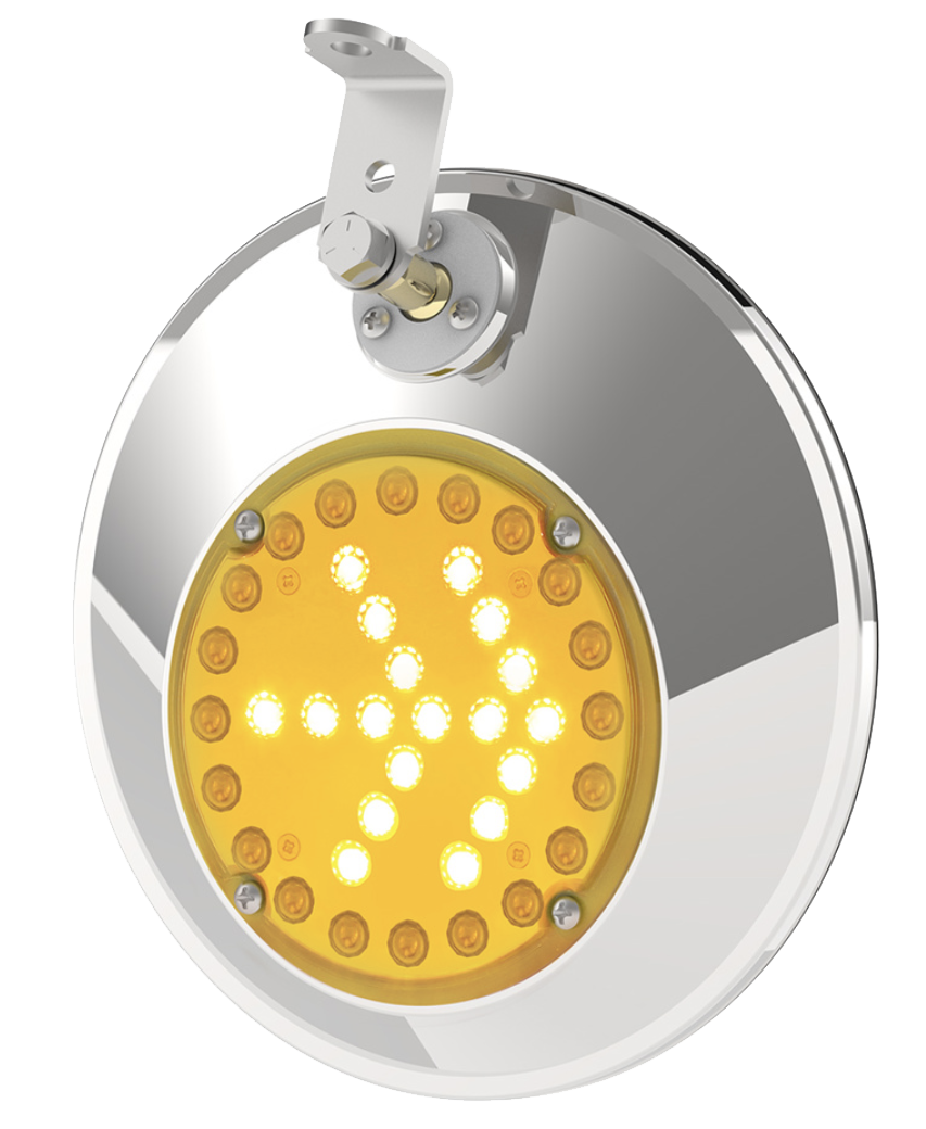 Convex Mirror - 430 Stainless Steel 8.5 Inch With Turn Signal