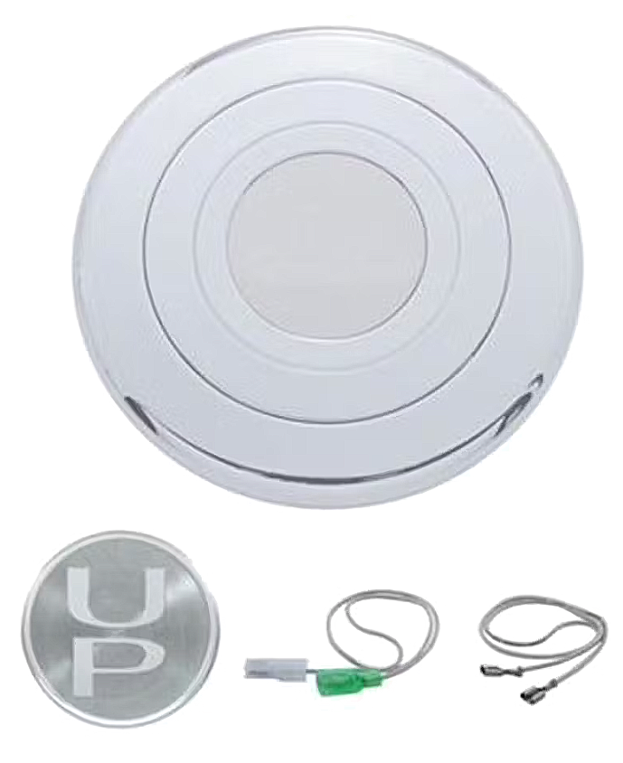 Horn Button- Chrome Aluminum Steering Wheel Horn Button With UP Logo