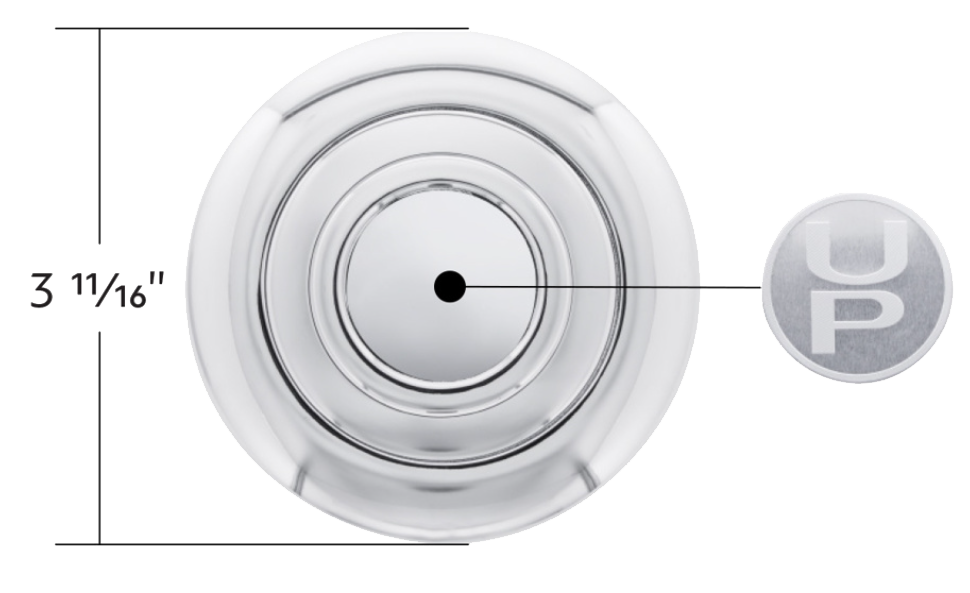 Horn Button- Chrome Aluminum Steering Wheel Horn Button With UP Logo