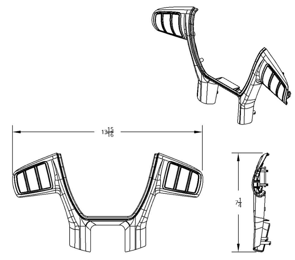 Peterbilt And Kenworth - Horn Bezel Trim For YourGrip™ Steering Wheel