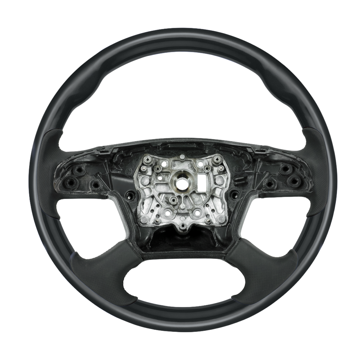 Freightliner Cascadia (2018-2026) 18" Leather Grips And Wood Steering Wheels