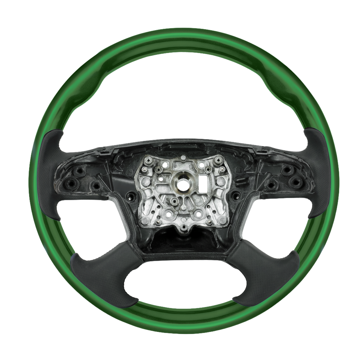 Freightliner Cascadia (2018-2026) 18" Leather Grips And Wood Steering Wheels