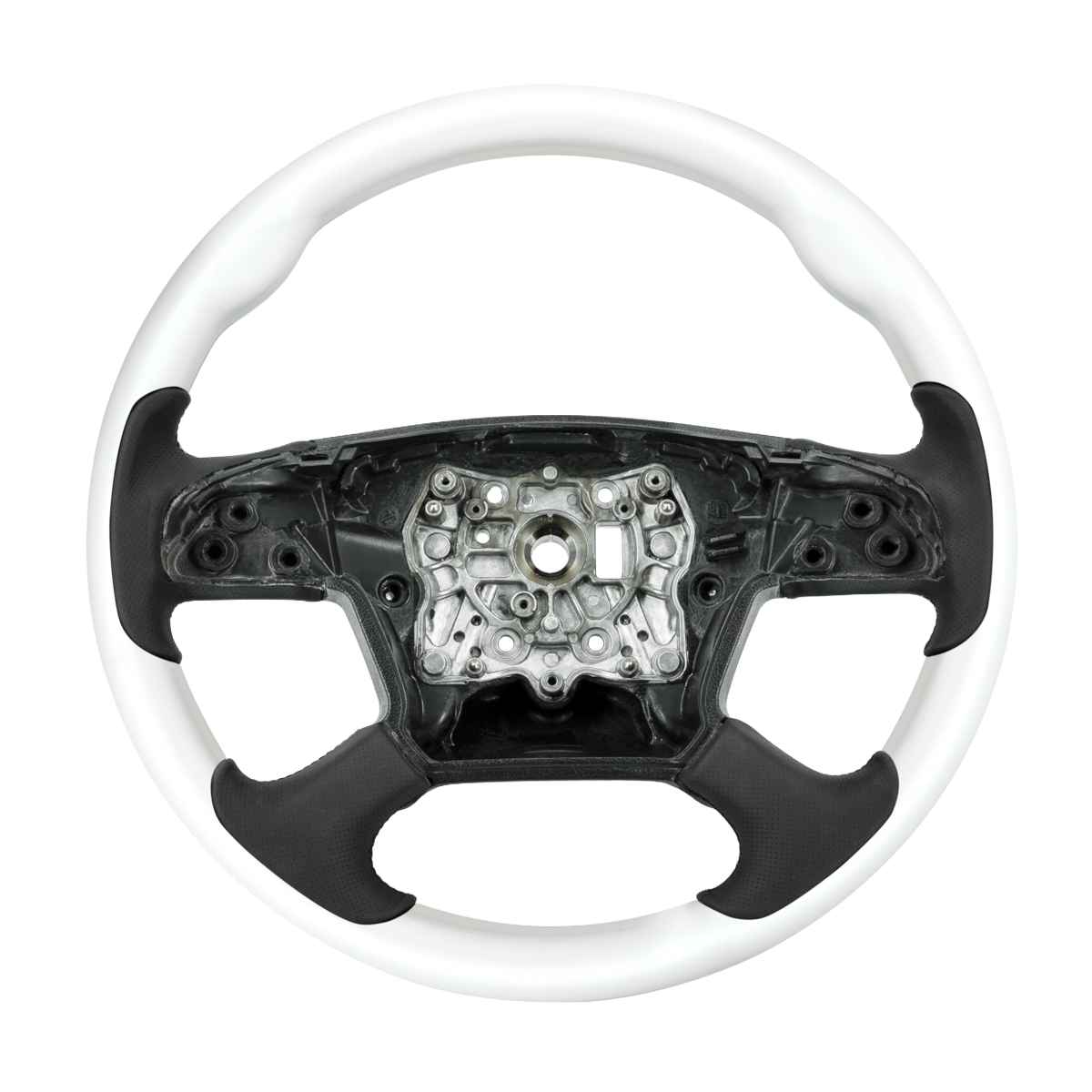 Freightliner Cascadia (2018-2026) 18" Leather Grips And Wood Steering Wheels