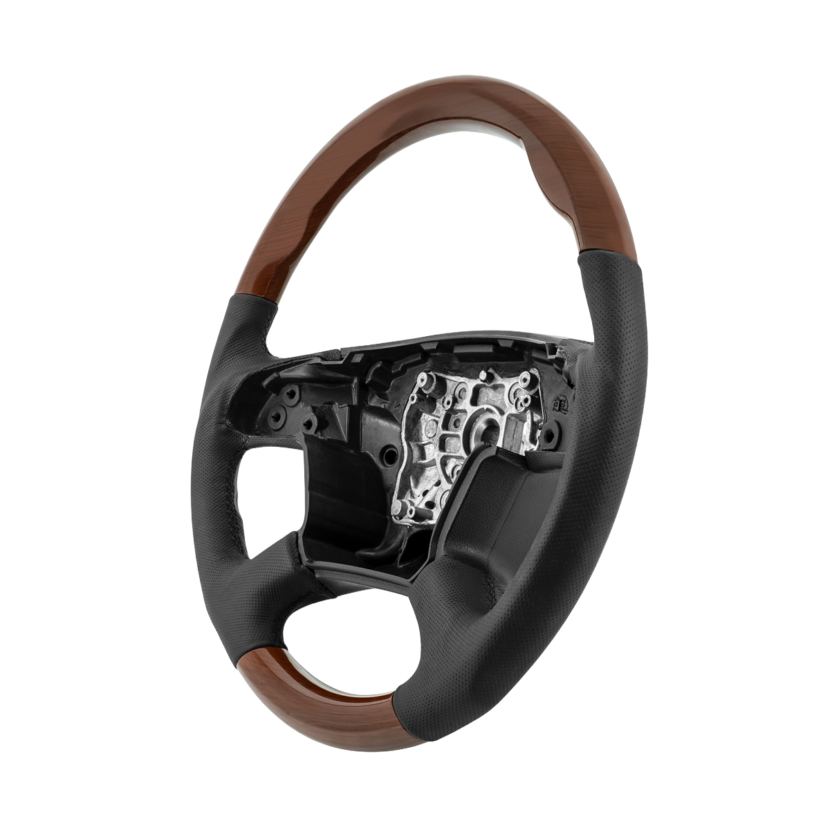Freightliner Cascadia (2018-2026) 18" Leather And Wood Steering Wheels