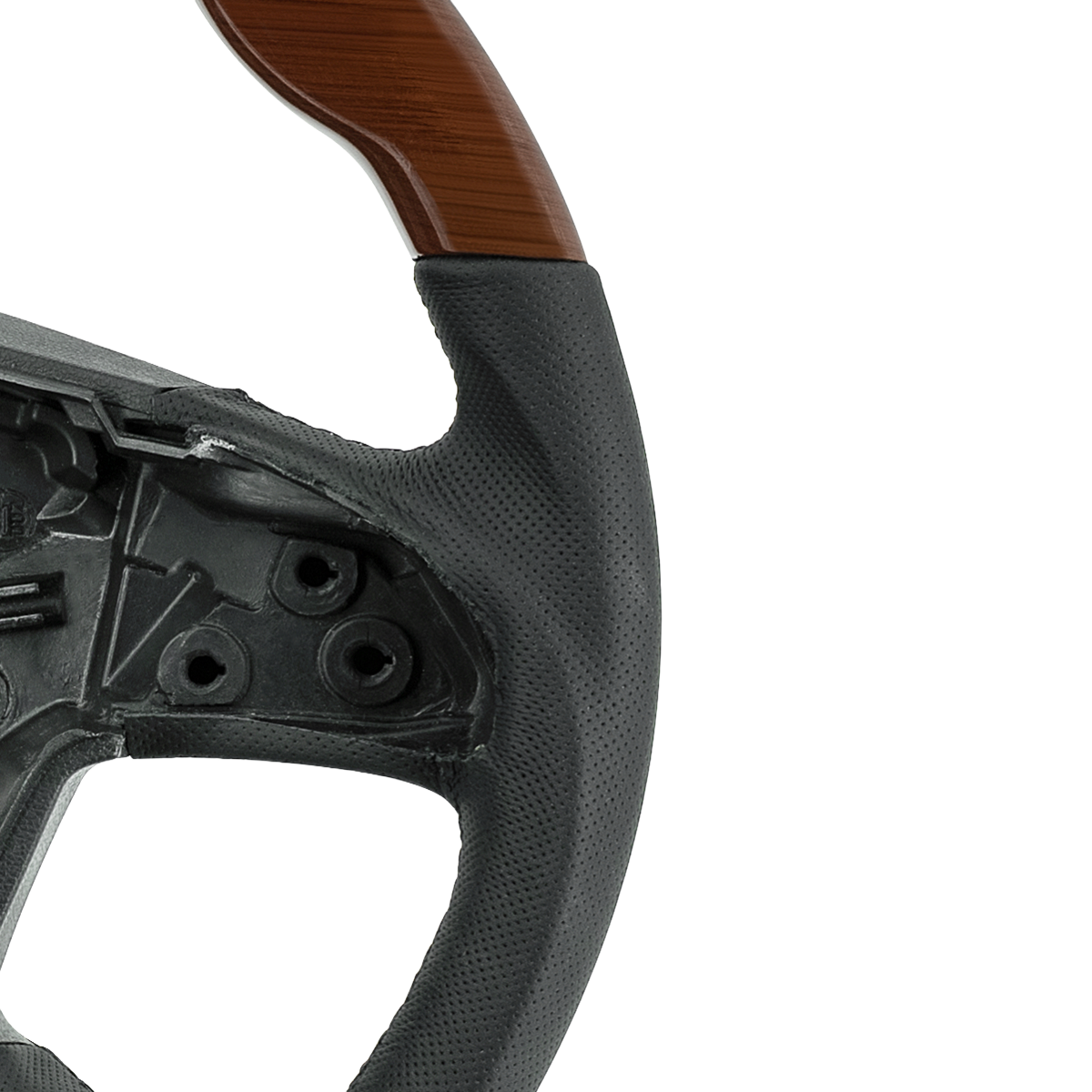 Freightliner Cascadia (2018-2026) 18" Leather And Wood Steering Wheels
