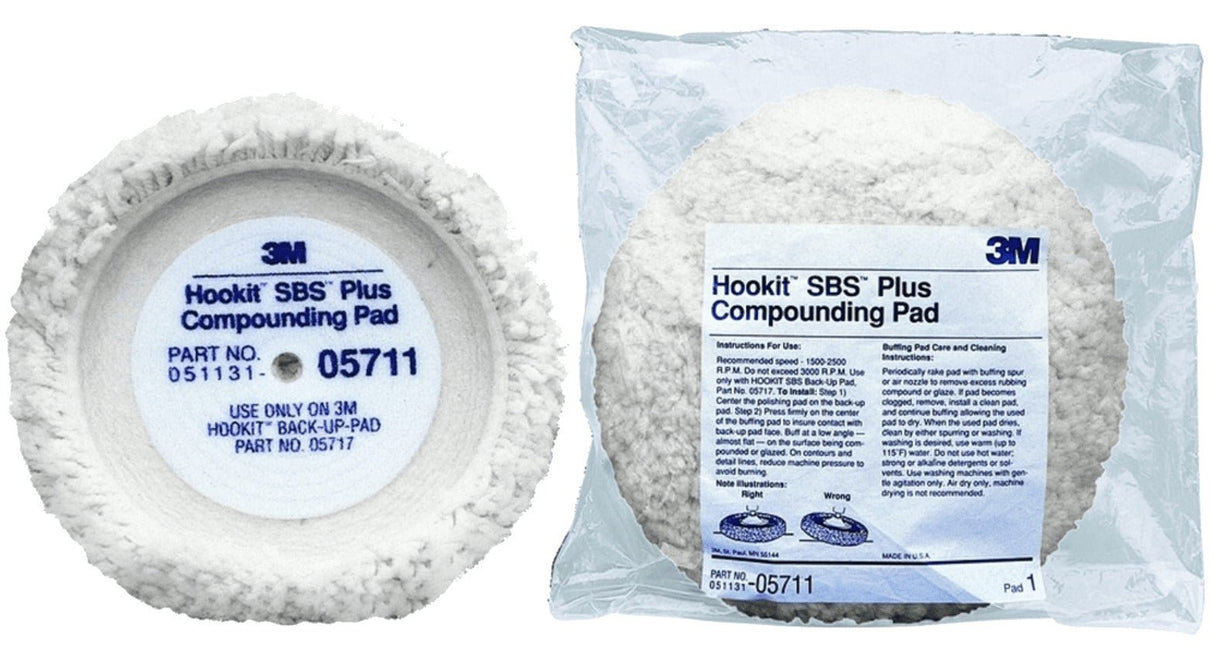 9 Inch Hookit™ SBS Plus Wool Compounding Pad - HD Truck Source