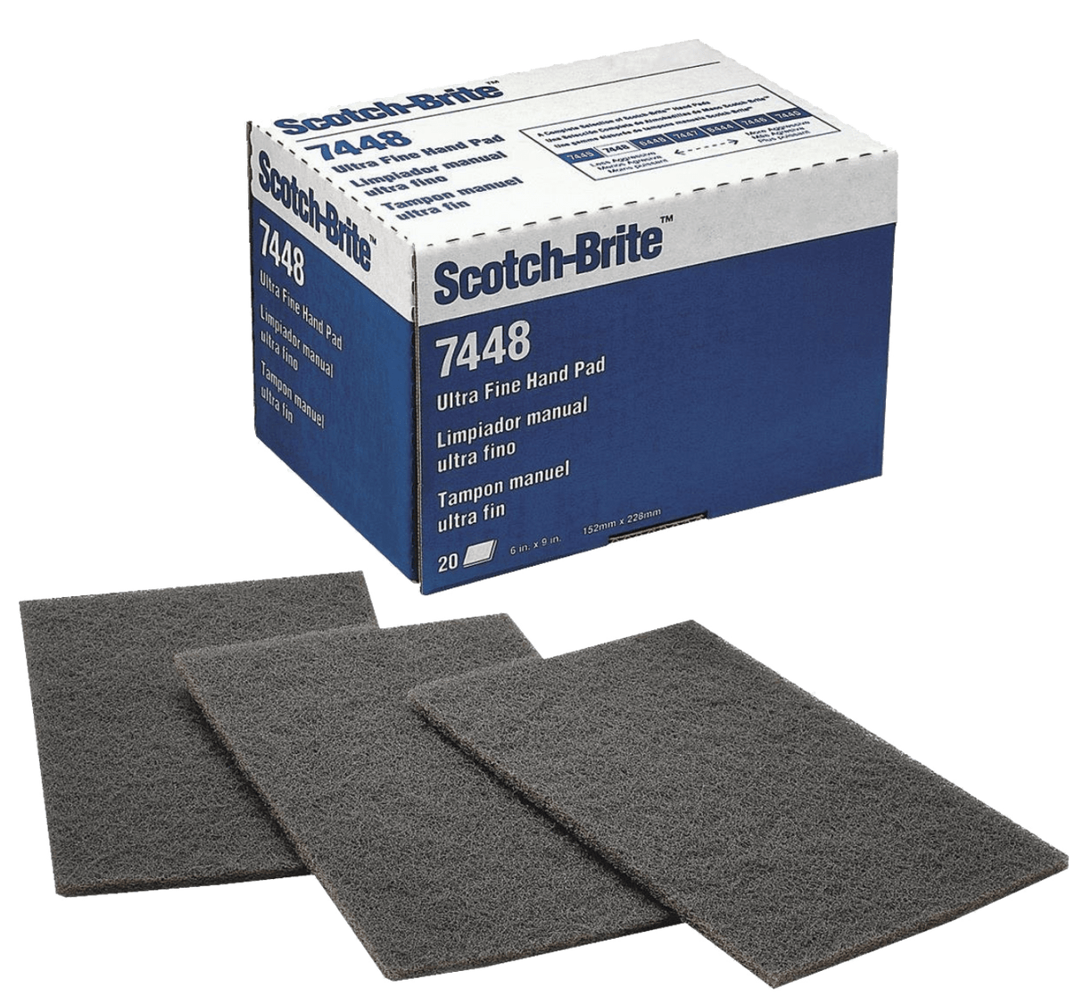 9 x 6 Inch Scotch - Brite™ Ultra Fine Hand Sanding Pads - HD Truck Source