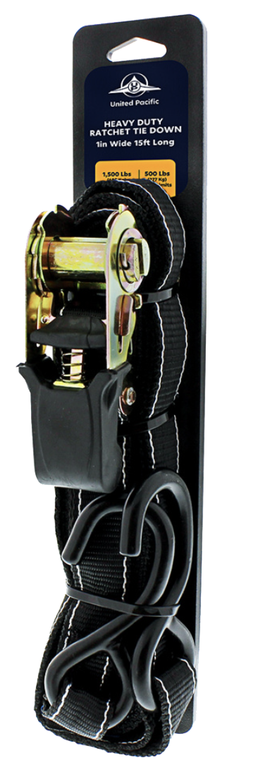 Ratchet Strap With S Hook - 1 Inch x 15 Feet