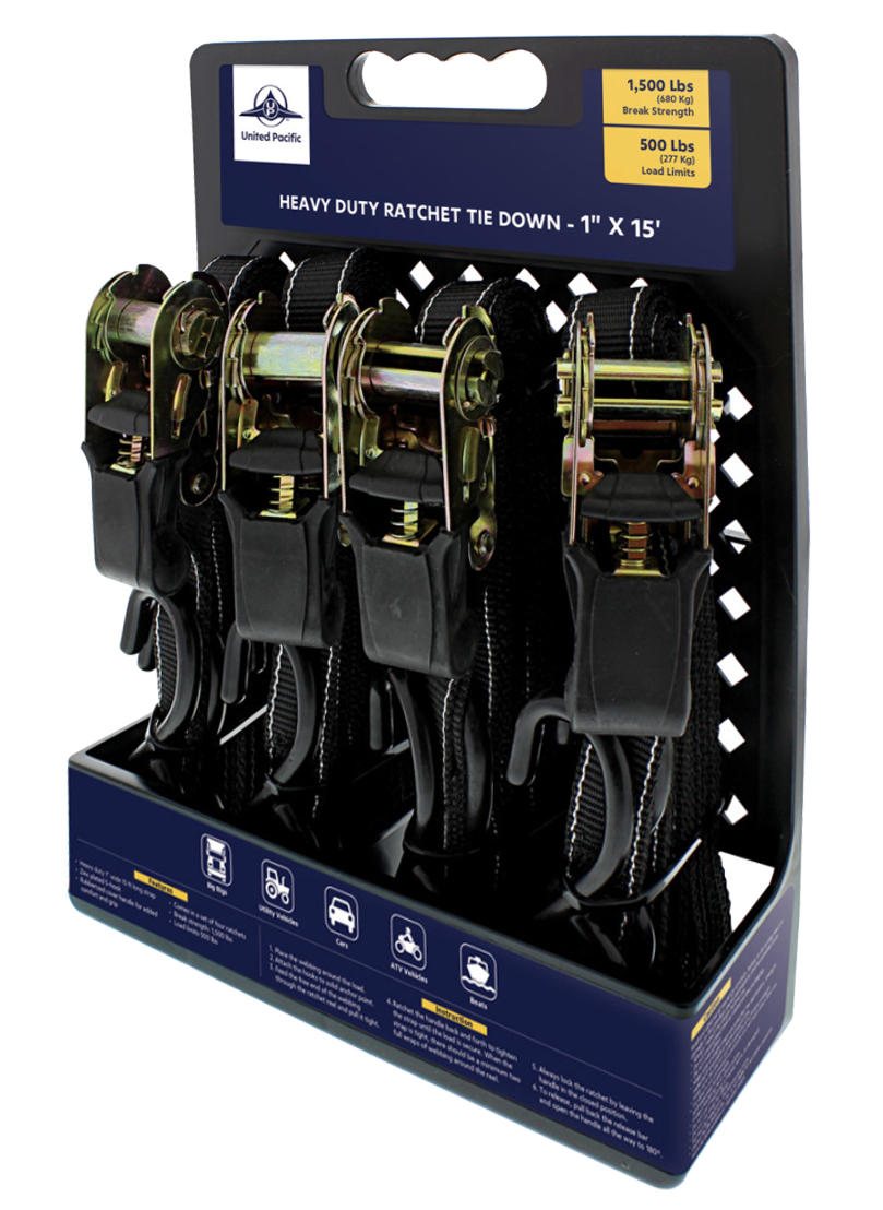 Ratchet Strap With S-Hook - 1 Inch x 15 Feet