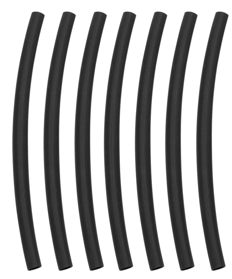 Heat Shrink Tubing Black, 4" Long