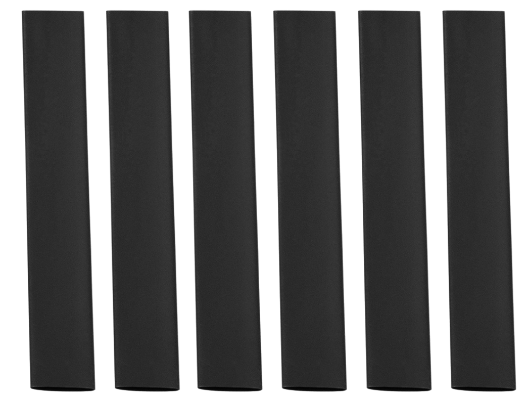 Heat Shrink Tubing Black, 4" Long