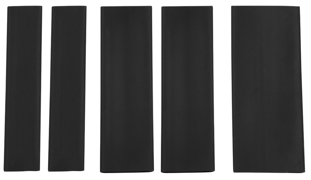 Heat Shrink Tubing Black, 4" Long