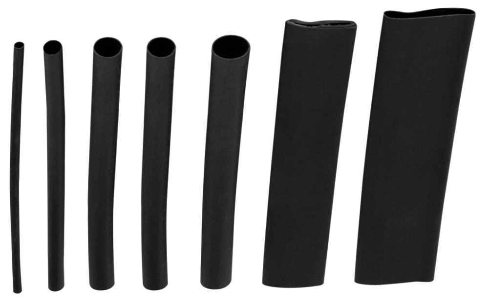 Heat Shrink Tubing Black, 4" Long