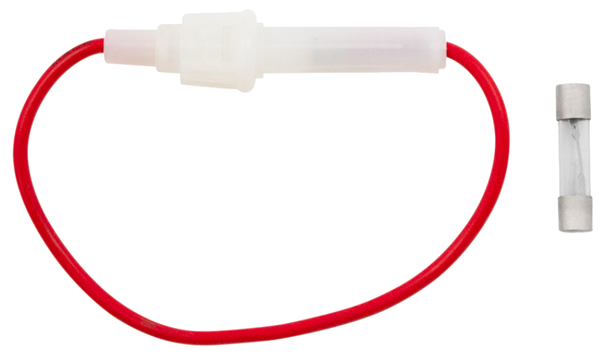 Fuseholder In-Line Glass 16 AWG 6.5 Inch Wire With 14 Amp SFE Fuse
