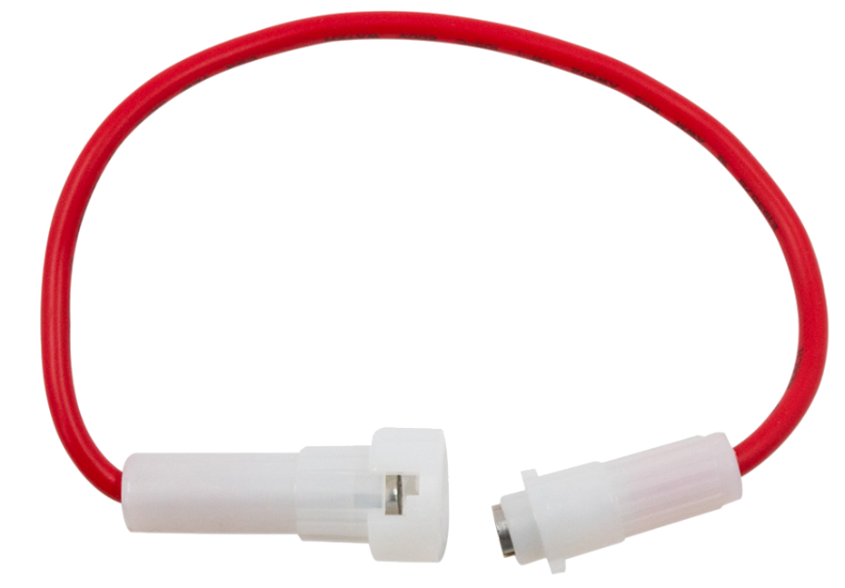 Fuseholder In-Line Glass 12 AWG 6.5 Inch Wire With One 20 Amp AGC Fuse & Two Vinyl Terminals, 1 Set.