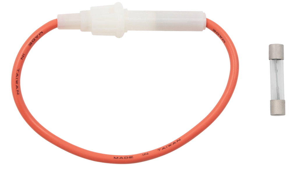Fuseholder In-Line Glass 12 AWG 7 Inch Wire With 30 Amp AGC Fuse